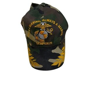 US Marine Corps Camo Hat Cap‎ Semper Fi Once A Marine Always A Marine